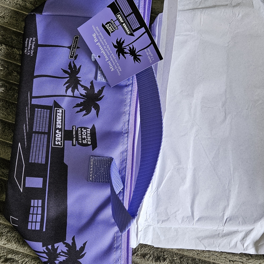 Mini Lavendar Insulated Purple Trader Joe's Tote Bag